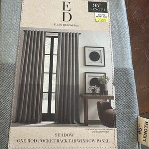 Ellen DeGeneres Pair of Two Tone Gray Window Panel